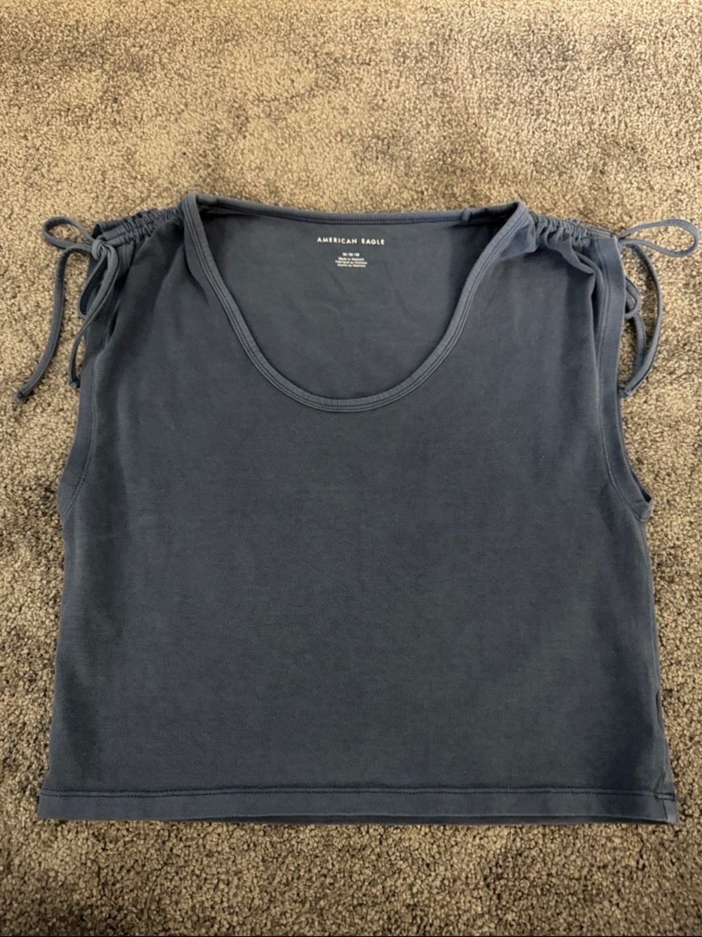 American Eagle Outfitters slate blue Tie Shoulder Scoop Tank women’s size US M